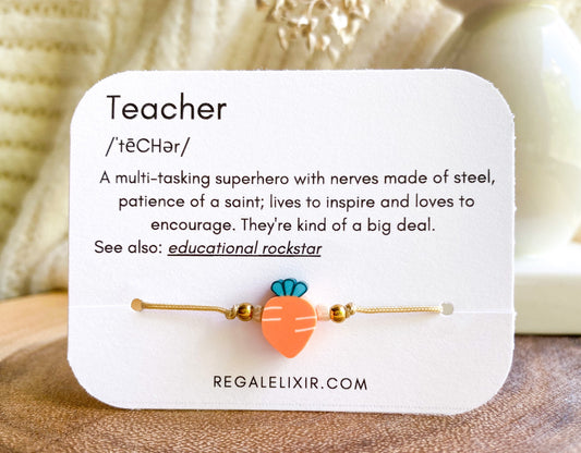 Teacher Carrot Bracelet