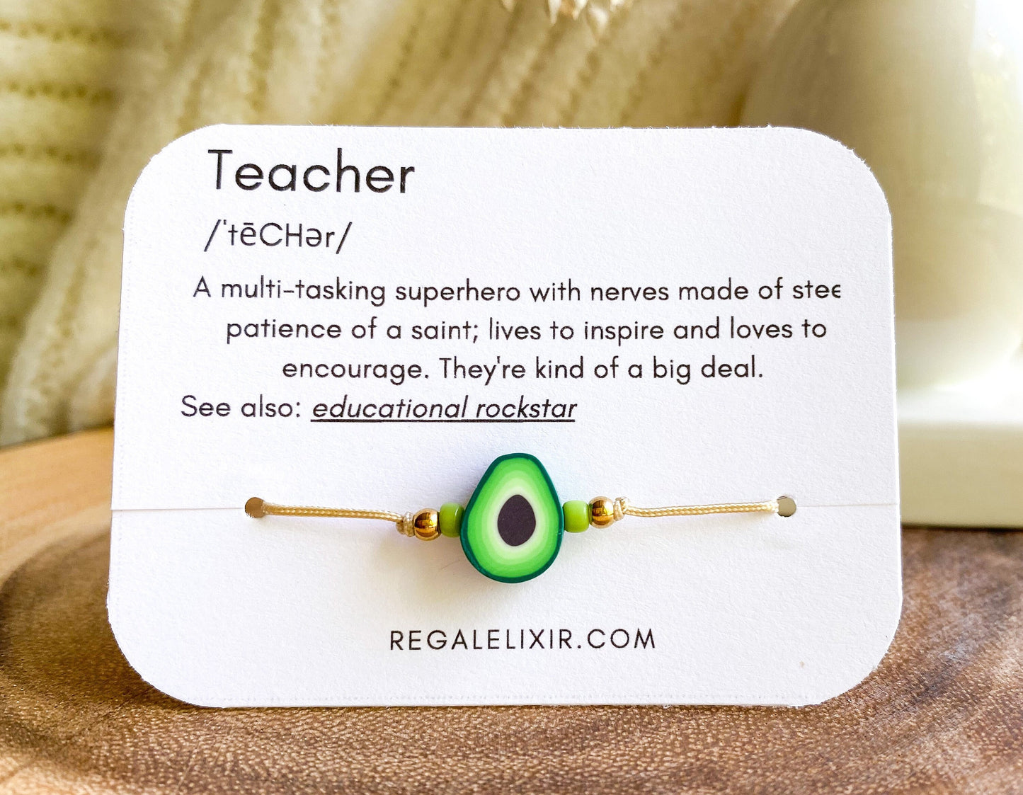 Teacher Avocado Bracelet