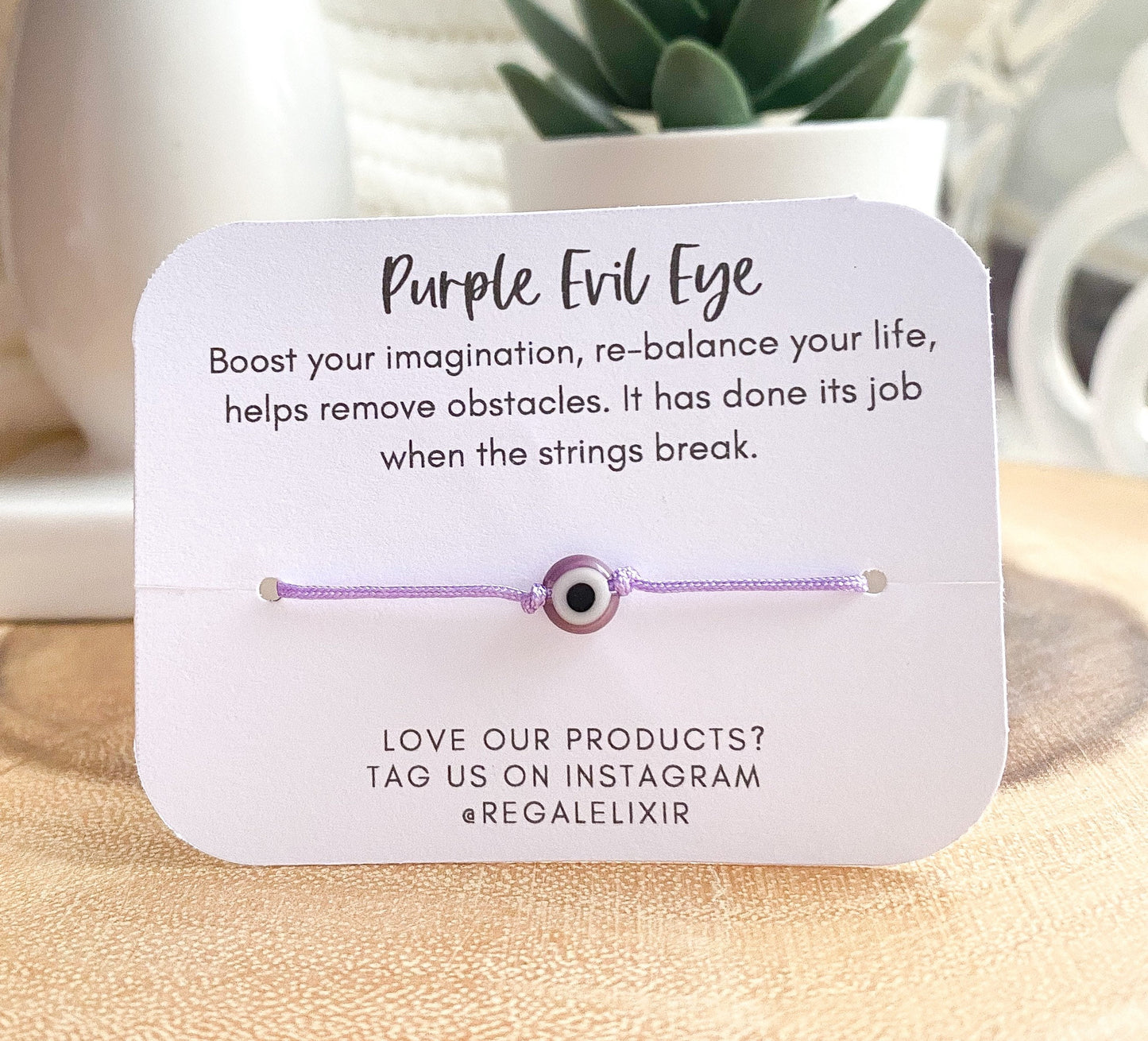 Mini Lavender - Purple Evil Eye Bracelet
