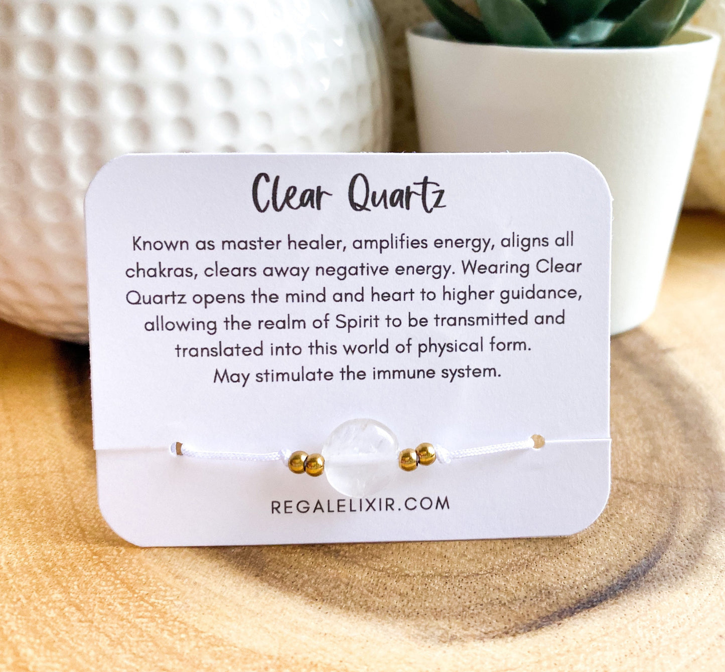 Clear Quartz Bracelet - Coin