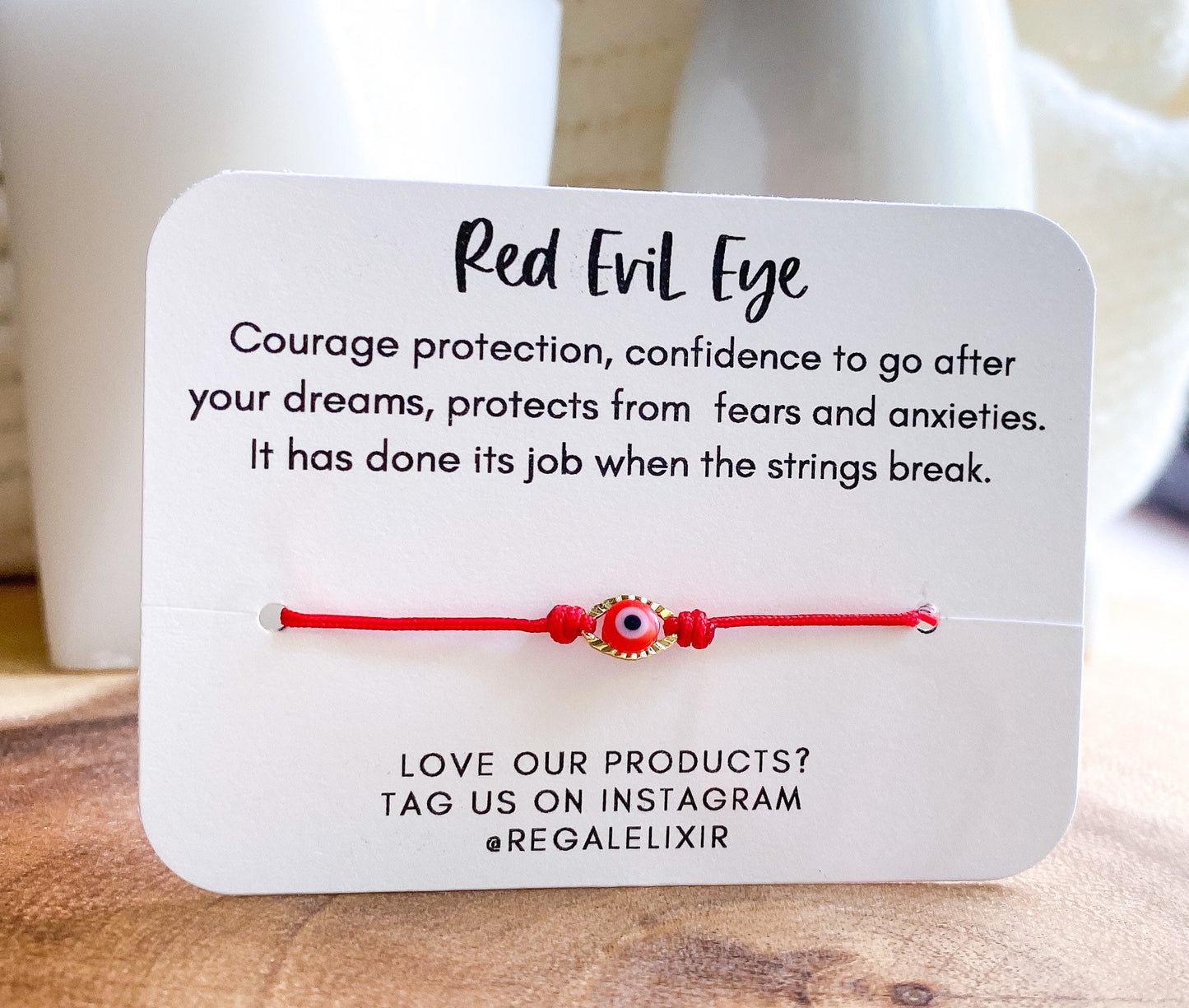 Gold Filled Red Evil Eye Bracelet