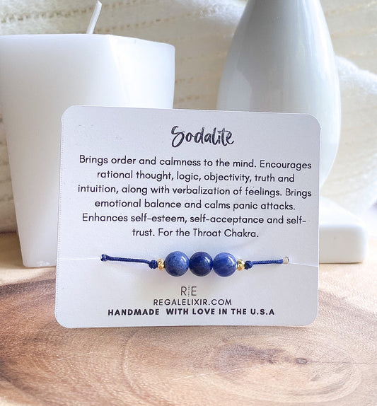 Sodalite Bracelet - 3 beads