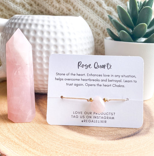 Rose Quartz Drop Bracelet