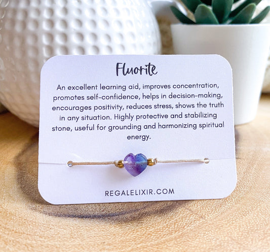 Fluorite Heart Bracelet