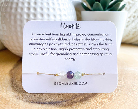 Fluorite Bracelet - 3 beads