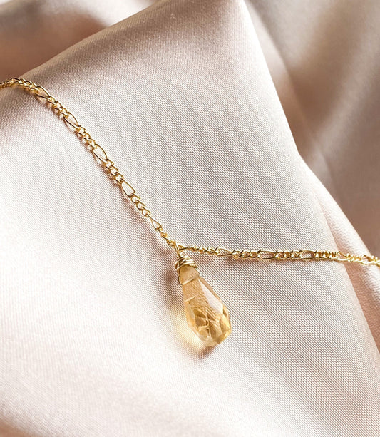 Citrine Drop Necklace