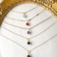 Carnelian - Amethyst - Black Onyx - Aquamarine Pendant & Necklace