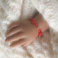 Red String with Dainty Gold Bead Bracelet
