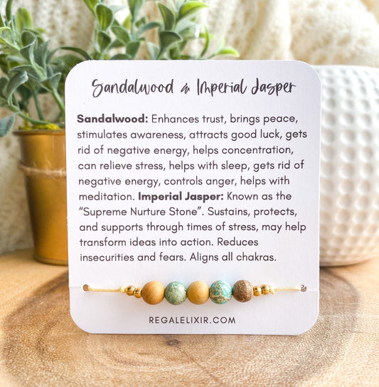 Sandalwood & Imperial Jasper Bracelet