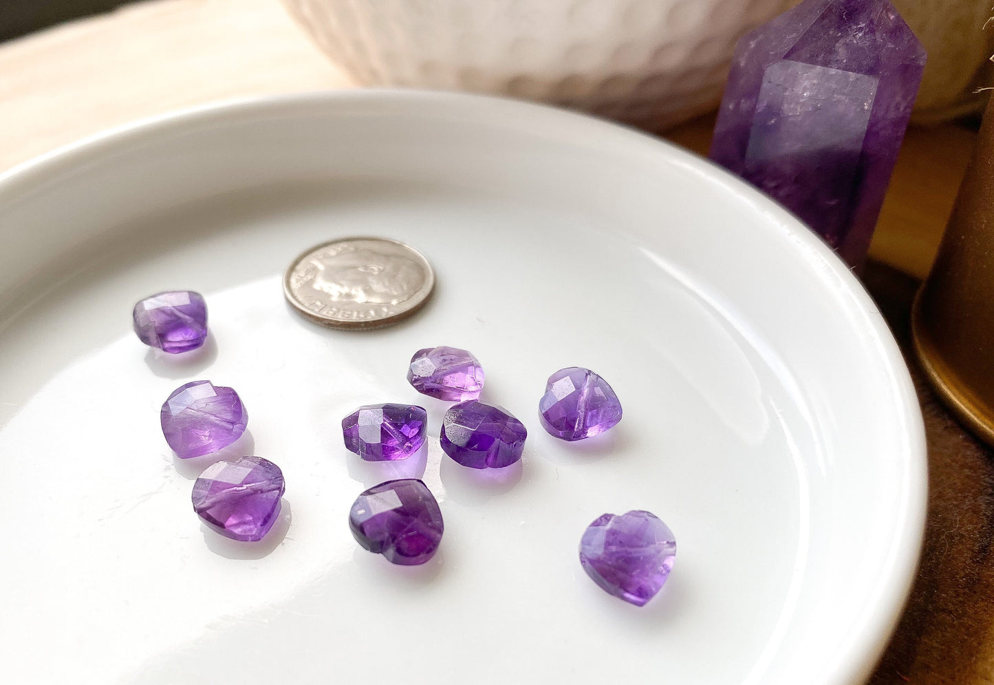 Amethyst Heart Bracelet