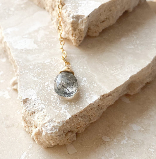 Tourmalinated Quartz Necklace