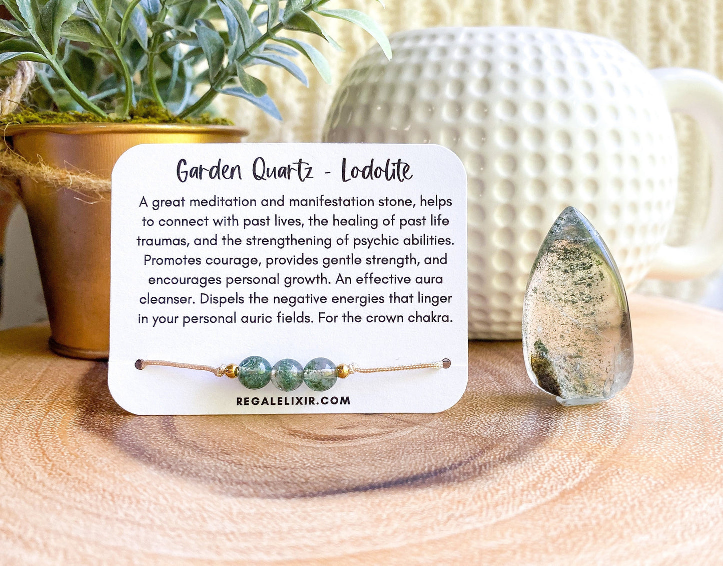 Garden Quartz Bracelet - Lodolite bracelet