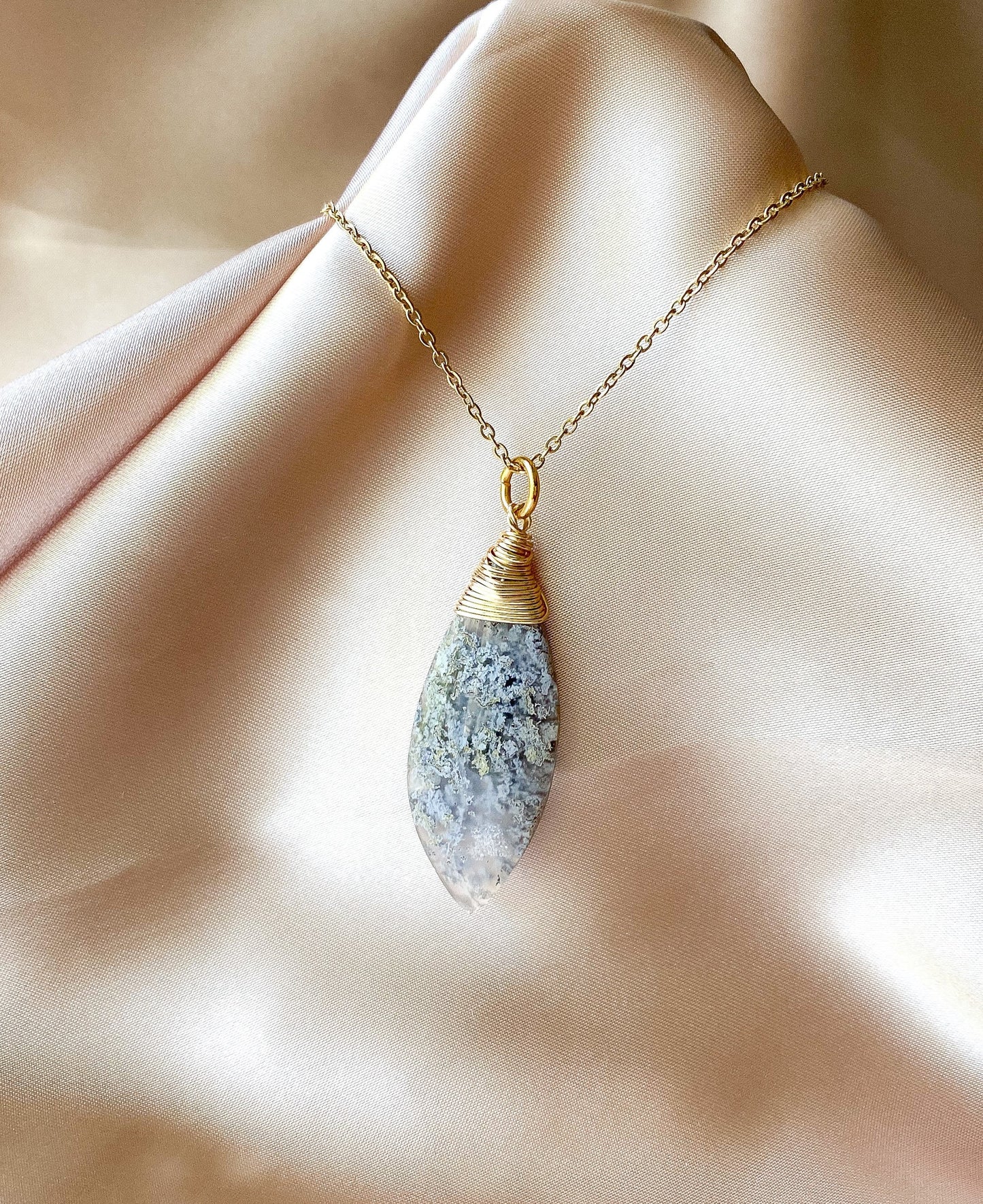 Purple Moss Agate Pendant & Necklace | YOU CHOOSE