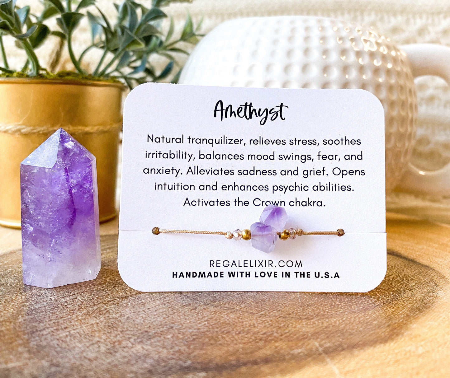 Natural Raw Amethyst bracelet