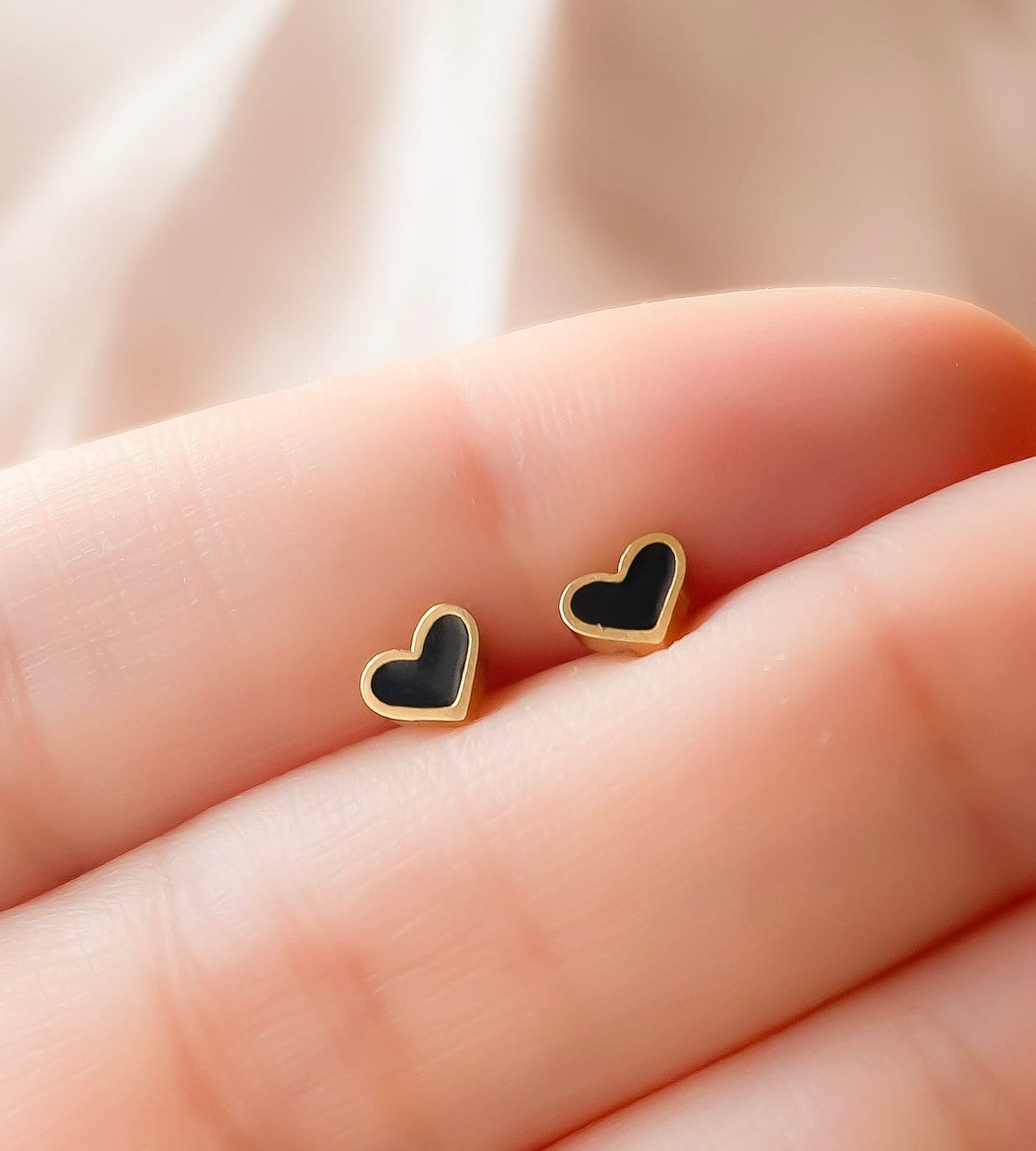 Tiny Heart Screwback Earrings