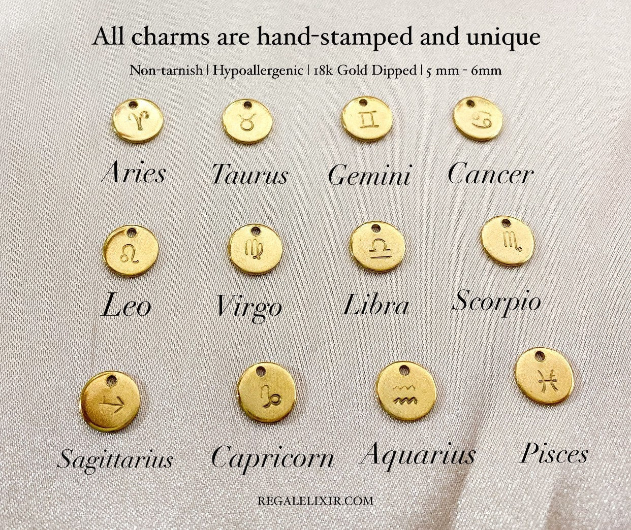 Libra Zodiac Necklace with crystals