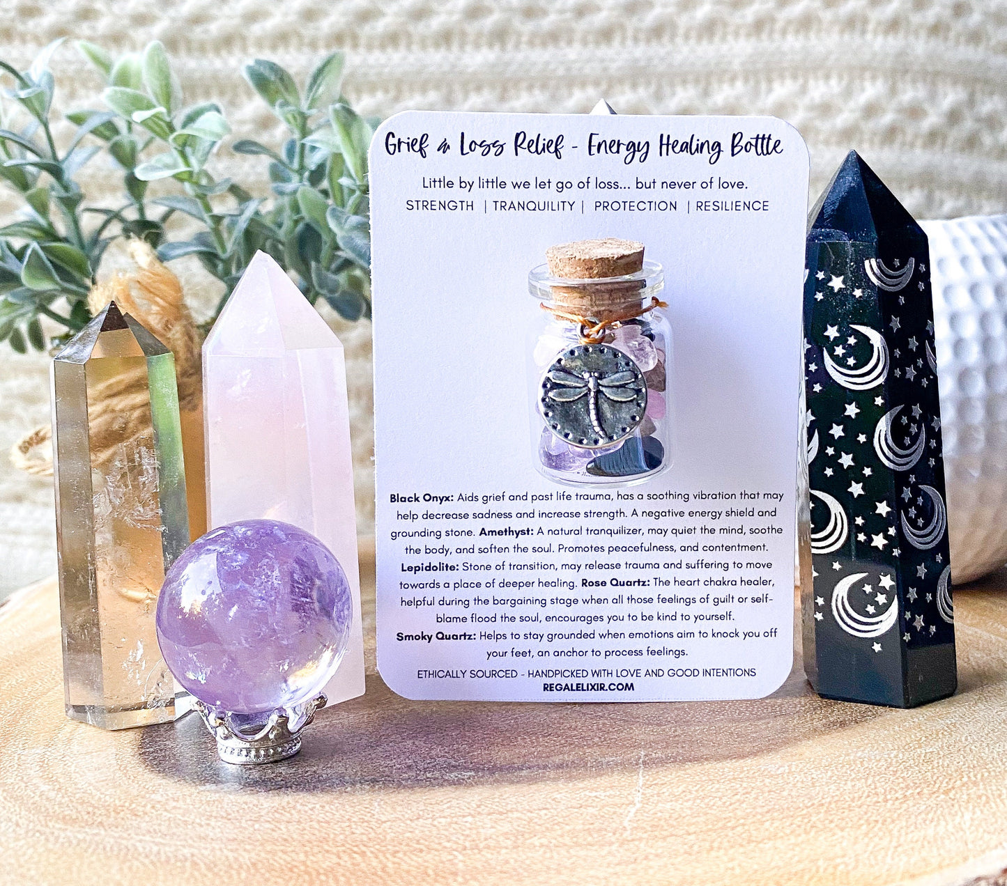 Grief and Loss support gift - crystal bottle