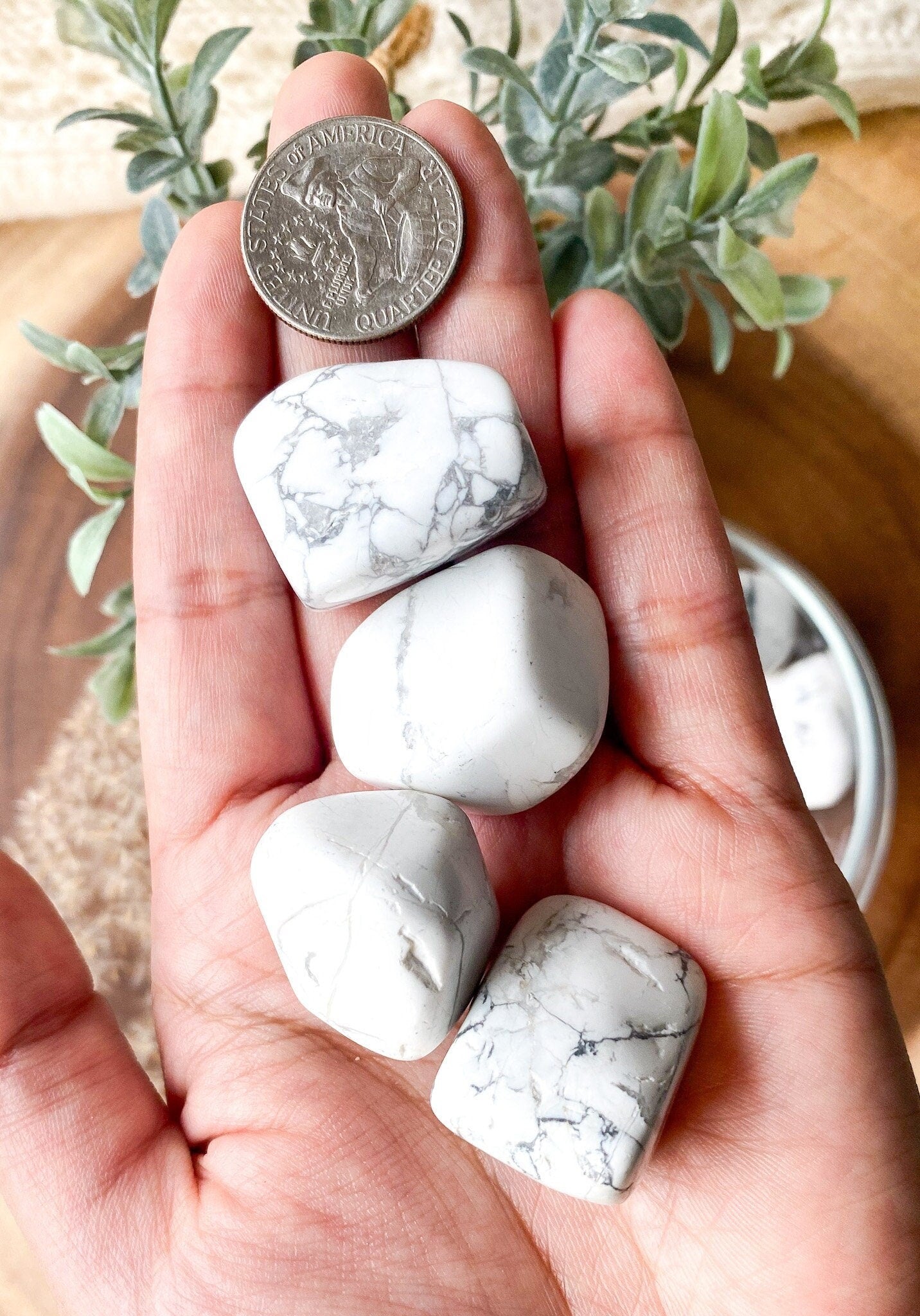 Howlite, howlite tumbled stones, howlite stone